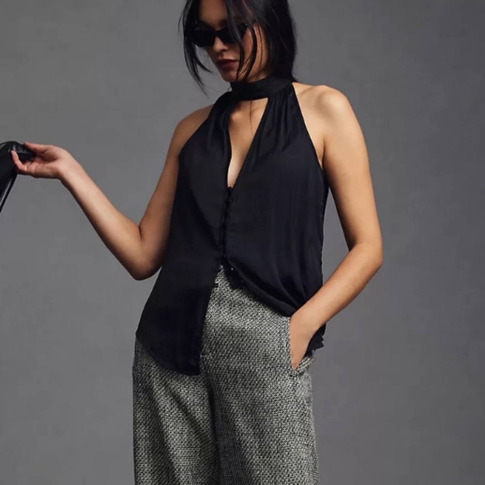 NWT Anthropologie Cutout Halter Top